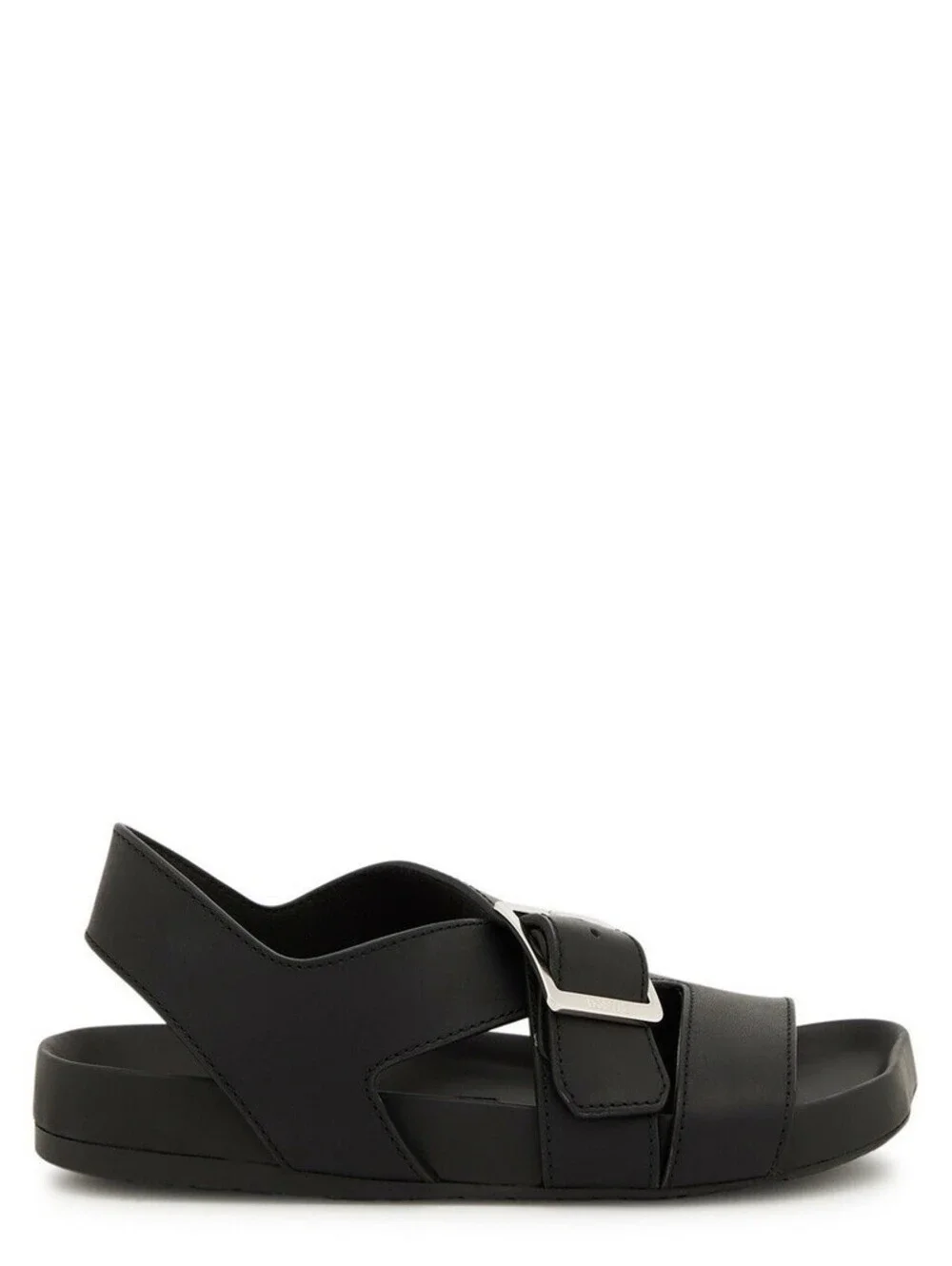 Loewe Black Ease Buckle Leather Sandals 39